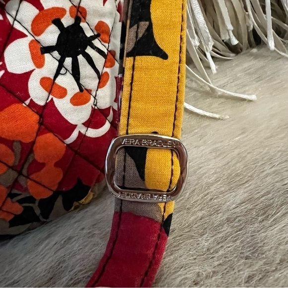 VERA BRADLEY Bittersweet Mini Saddle Bag Crossbody Red Yellow Black Floral 2013 - Picture 6 of 15